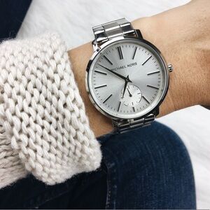Michael Kors silver analog classic watch
